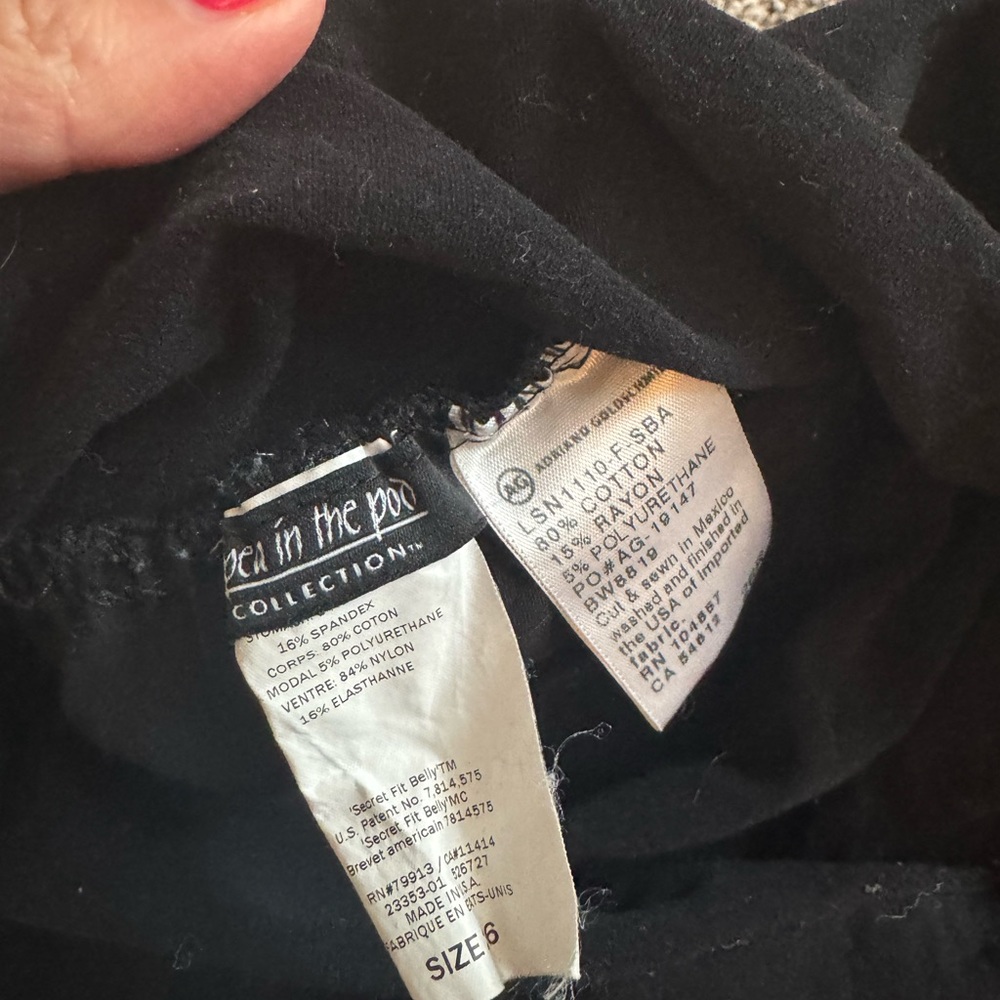 adriano Goldschmied / pea in the pod black maternity leggings size 26 - Picture 3 of 8